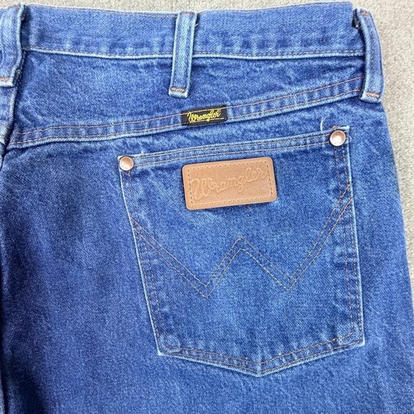 Wrangler Other - Vtg Wrangler Cowboy Cut Jean Mens Actual Fit 38x36 Blue Faded Denim Straight Leg